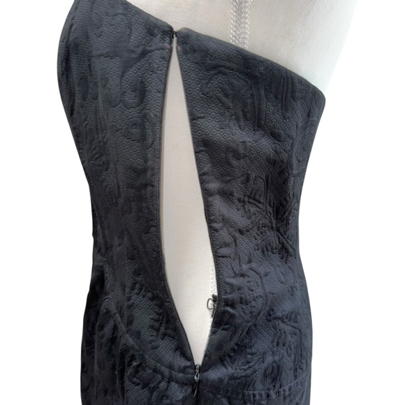 Vintage Christian Lacroix Black Strapless Midi Dress - Picture 3 of 12